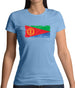 Eritrea Grunge Style Flag Womens T-Shirt