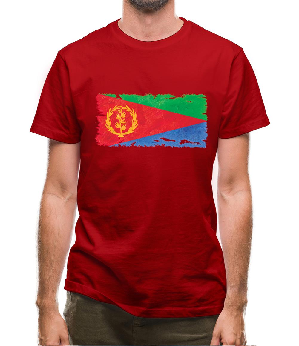 Eritrea Grunge Style Flag Mens T-Shirt