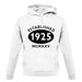 Established 1925 Roman Numerals unisex hoodie