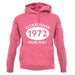 Established 1972 Roman Numerals unisex hoodie