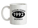Established Roman Numerals Birthday 1992 Ceramic Mug