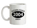 Established Roman Numerals Birthday 2004 Ceramic Mug