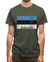 Estonia Barcode Style Flag Mens T-Shirt