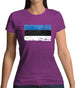 Estonia Grunge Style Flag Womens T-Shirt