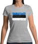 Estonia Grunge Style Flag Womens T-Shirt