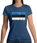 Estonia Grunge Style Flag Womens T-Shirt