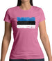 Estonia Grunge Style Flag Womens T-Shirt