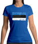 Estonia Grunge Style Flag Womens T-Shirt