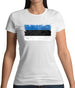 Estonia Grunge Style Flag Womens T-Shirt