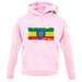 Ethiopia Grunge Style Flag unisex hoodie