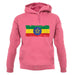 Ethiopia Grunge Style Flag unisex hoodie