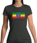 Ethiopia Grunge Style Flag Womens T-Shirt