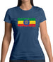 Ethiopia Grunge Style Flag Womens T-Shirt