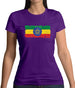 Ethiopia Grunge Style Flag Womens T-Shirt