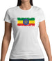 Ethiopia Grunge Style Flag Womens T-Shirt