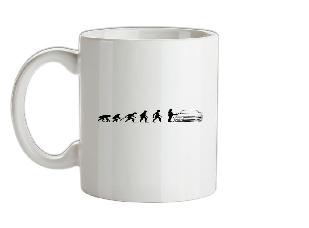 Evolution of Man Corsa Driver Ceramic Mug