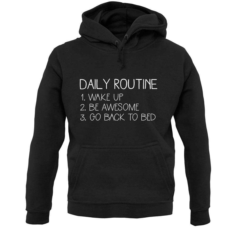 Daily Routine List Unisex Hoodie