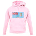 Fiji Barcode Style Flag unisex hoodie