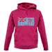 Fiji Barcode Style Flag unisex hoodie