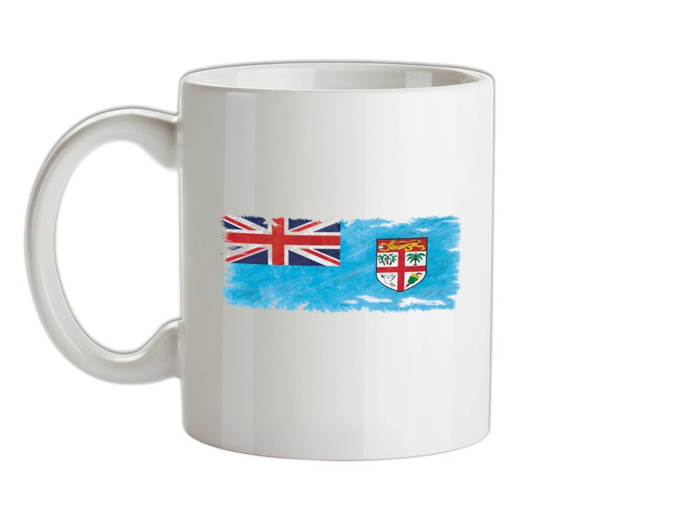 Fiji Grunge Style Flag Ceramic Mug