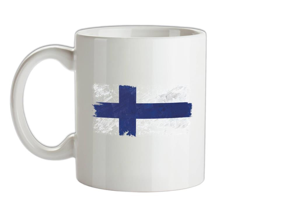 Finland Grunge Style Flag Ceramic Mug