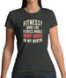 Fitness Hot Dog In My Mouth Womens T-Shirt