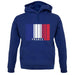 France Barcode Style Flag unisex hoodie