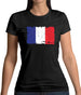 France Grunge Style Flag Womens T-Shirt