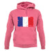 France Grunge Style Flag unisex hoodie