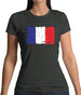 France Grunge Style Flag Womens T-Shirt