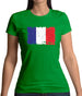 France Grunge Style Flag Womens T-Shirt