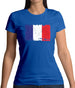 France Grunge Style Flag Womens T-Shirt