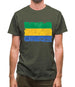 Gabon Grunge Style Flag Mens T-Shirt