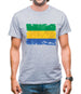 Gabon Grunge Style Flag Mens T-Shirt