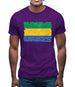 Gabon Grunge Style Flag Mens T-Shirt