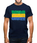 Gabon Grunge Style Flag Mens T-Shirt