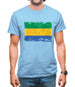 Gabon Grunge Style Flag Mens T-Shirt