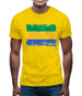 Gabon Grunge Style Flag Mens T-Shirt