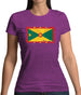 Grenada Grunge Style Flag Womens T-Shirt