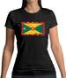 Grenada Grunge Style Flag Womens T-Shirt