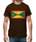 Grenada Grunge Style Flag Mens T-Shirt