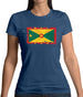 Grenada Grunge Style Flag Womens T-Shirt