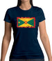 Grenada Grunge Style Flag Womens T-Shirt