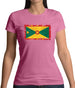 Grenada Grunge Style Flag Womens T-Shirt