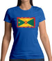 Grenada Grunge Style Flag Womens T-Shirt