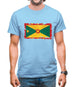 Grenada Grunge Style Flag Mens T-Shirt