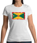 Grenada Grunge Style Flag Womens T-Shirt