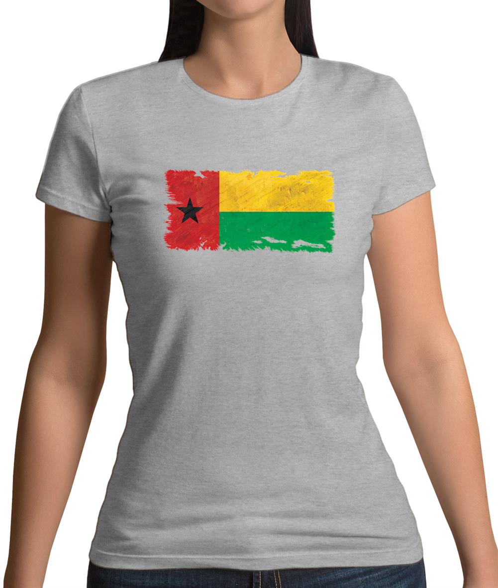 Guinea-Bissau Grunge Style Flag Womens T-Shirt