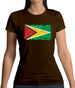 Guyana Grunge Style Flag Womens T-Shirt