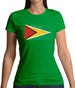 Guyana Grunge Style Flag Womens T-Shirt